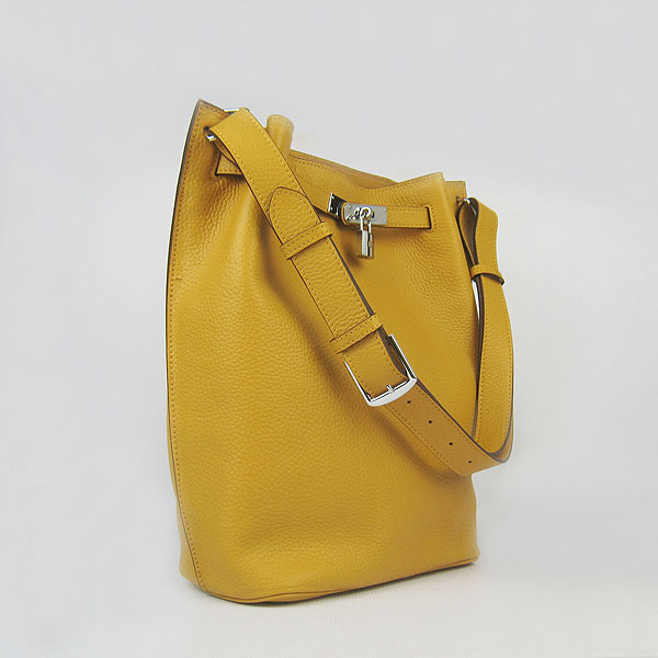 Replica Hermes Jypsiere 34 Togo Leather Messenger Bag Yellow H2804 - 1:1 Copy